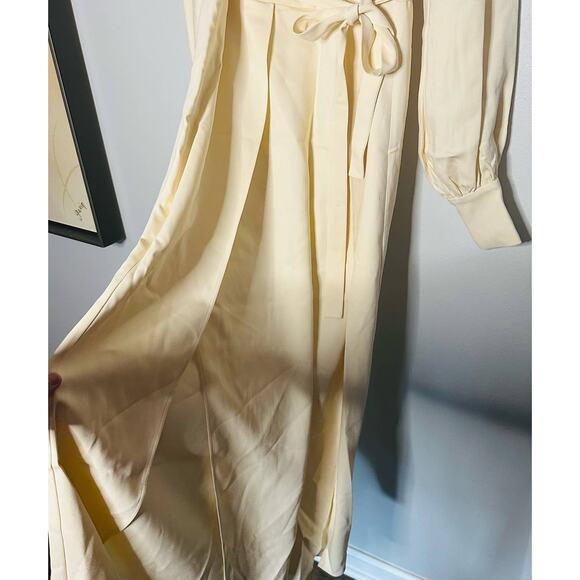 Alexis Ivory Shey Satin Side Slits Crepe Style V-Neckline Dress size XS - Picture 8 of 11
